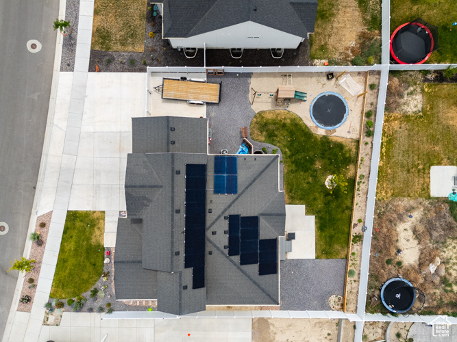 Birds eye view of property