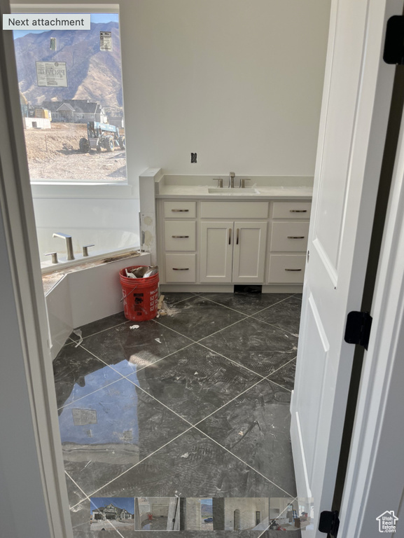 Bathroom featuring vanity