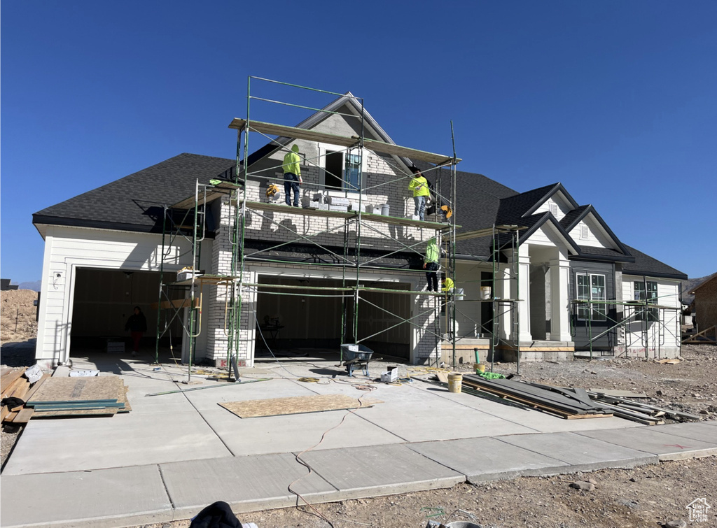 Property in mid-construction featuring a patio area