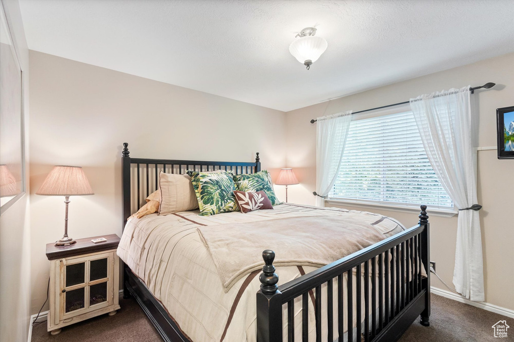 Bedroom with carpet floors