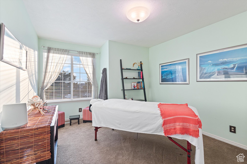 Bedroom featuring carpet flooring