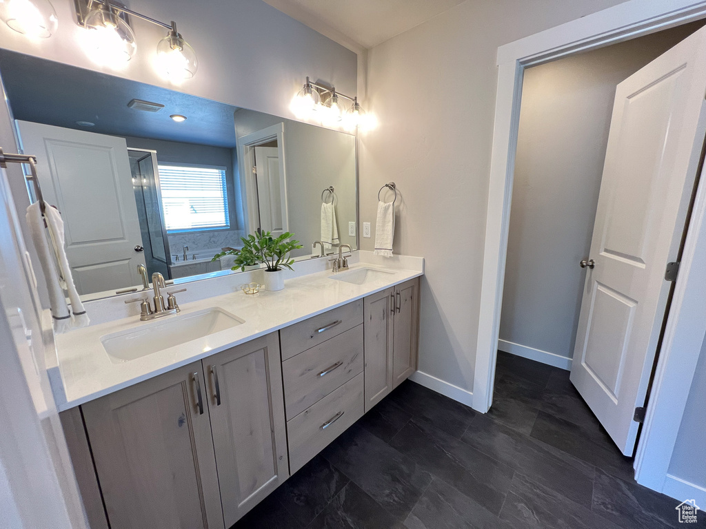 Bathroom featuring vanity