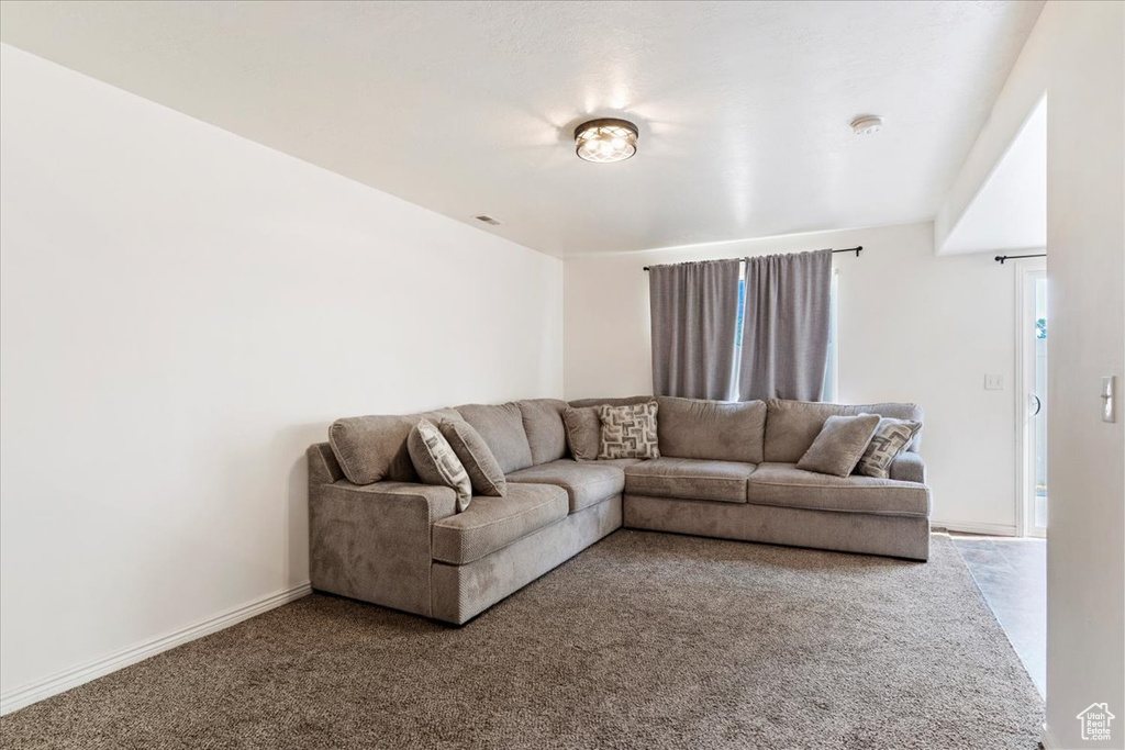 View of carpeted living room