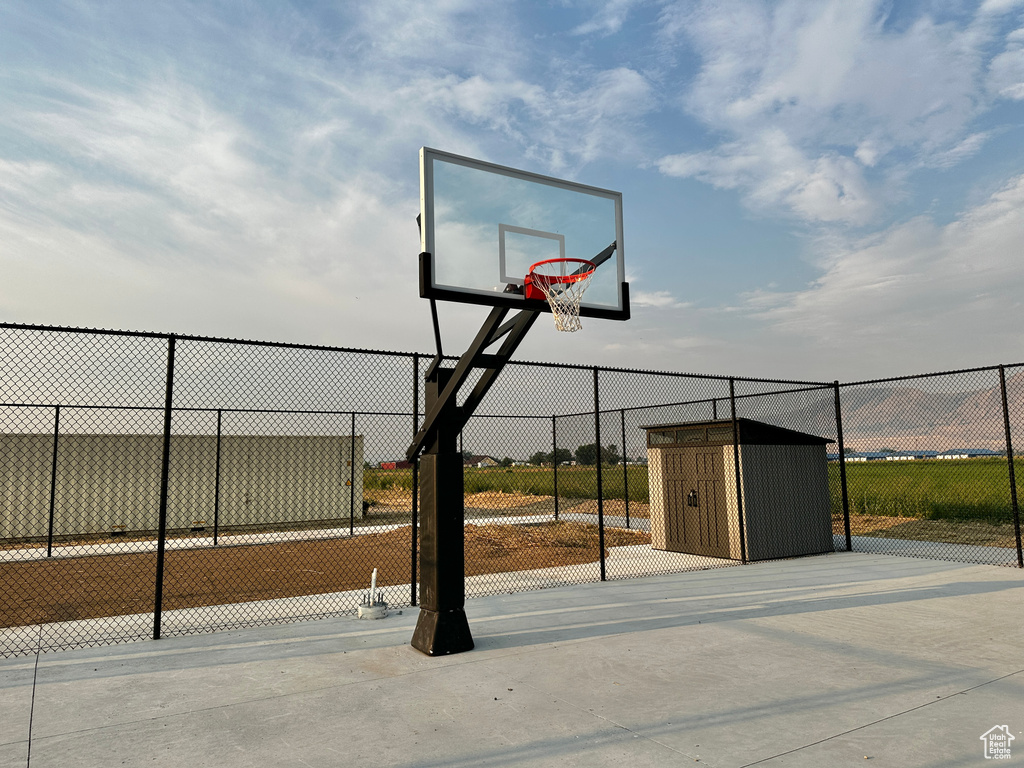 View of basketball court