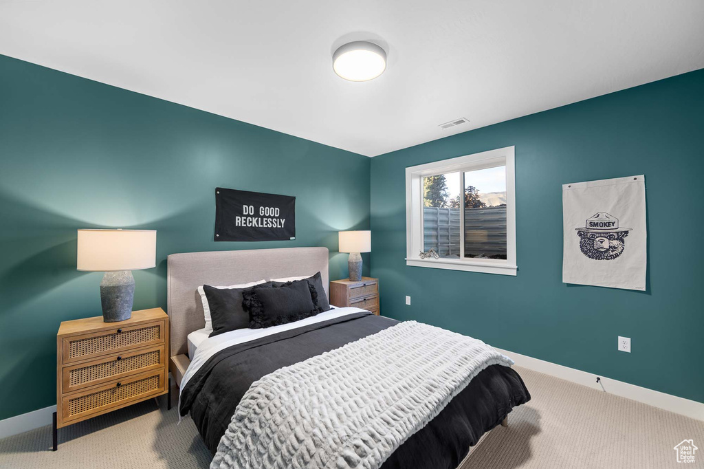 View of carpeted bedroom