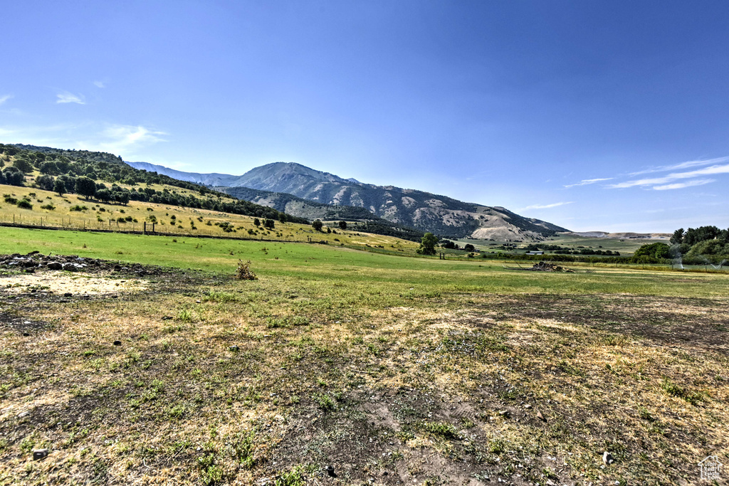 Mountain view featuring a rural view