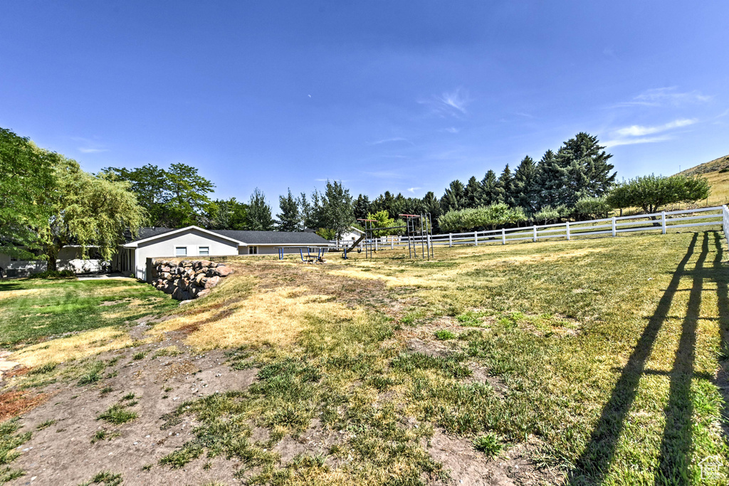 View of yard featuring a rural view