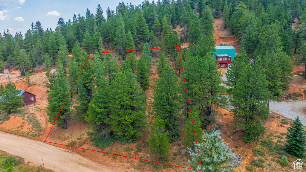 Birds eye view of property