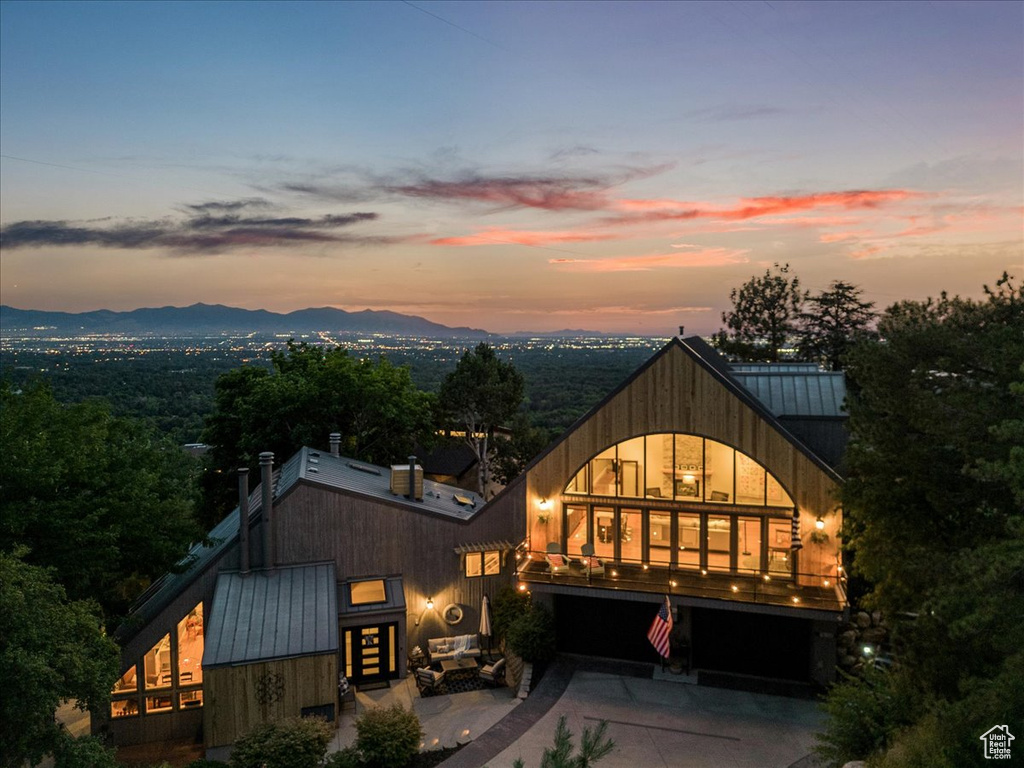 View of back house at dusk