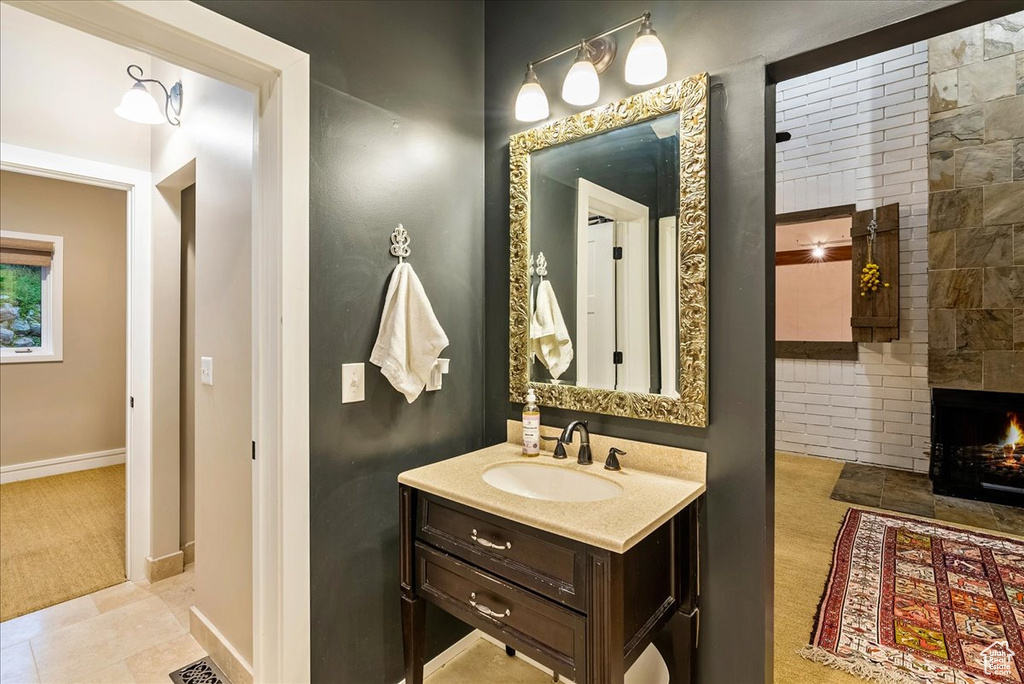 Bathroom featuring vanity