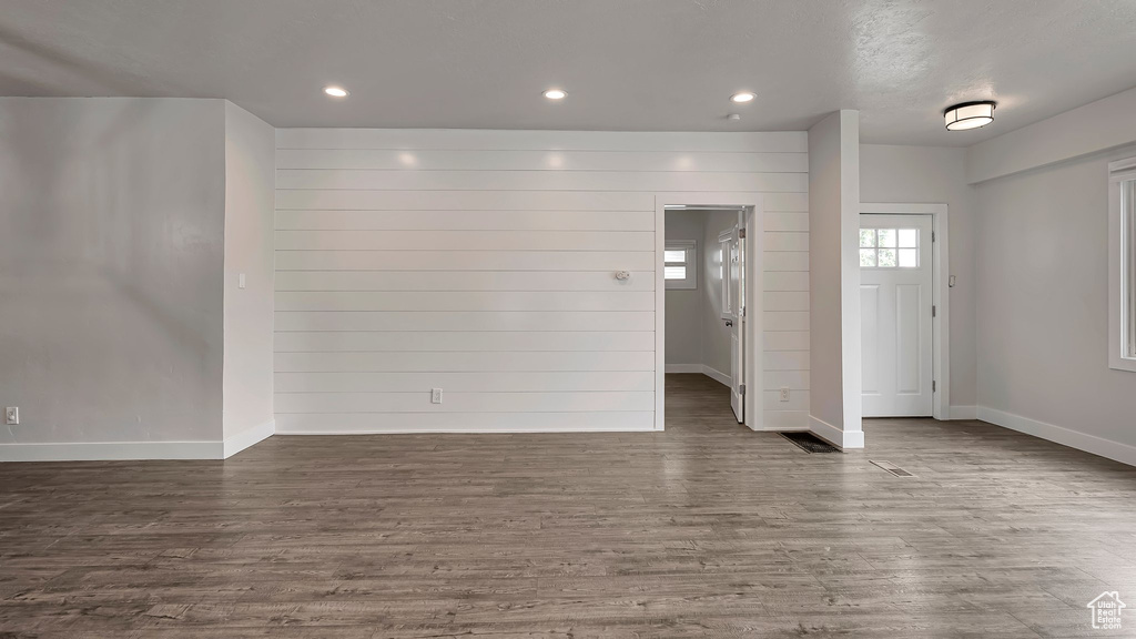 Entryway featuring wood-type flooring