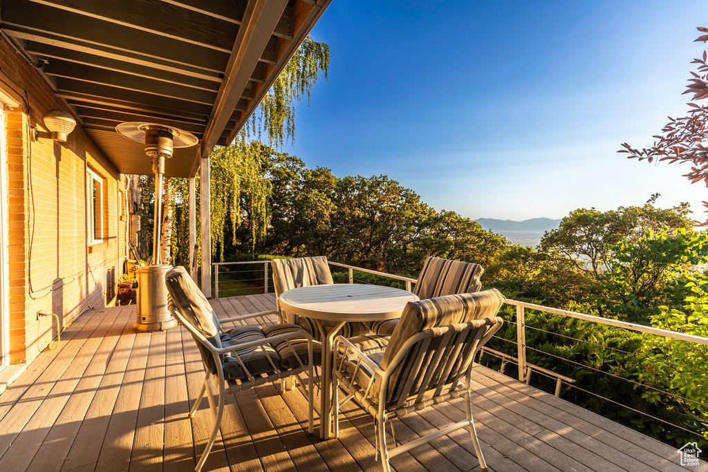 View of wooden terrace