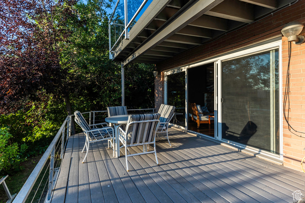 View of wooden terrace