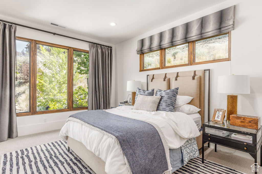 View of carpeted bedroom