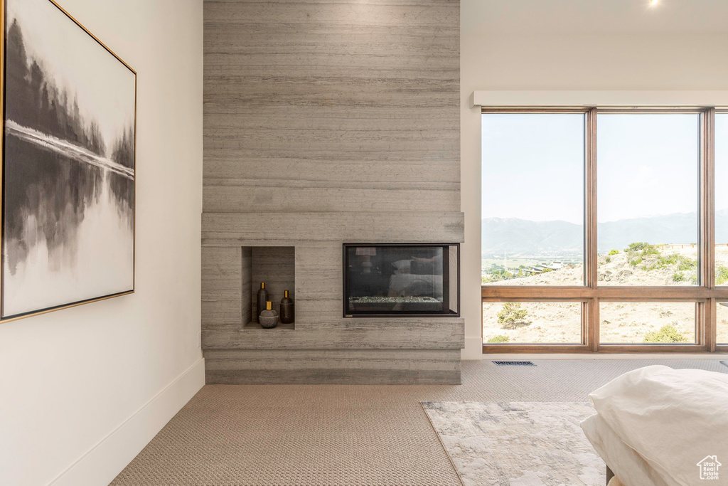 View of carpeted living room