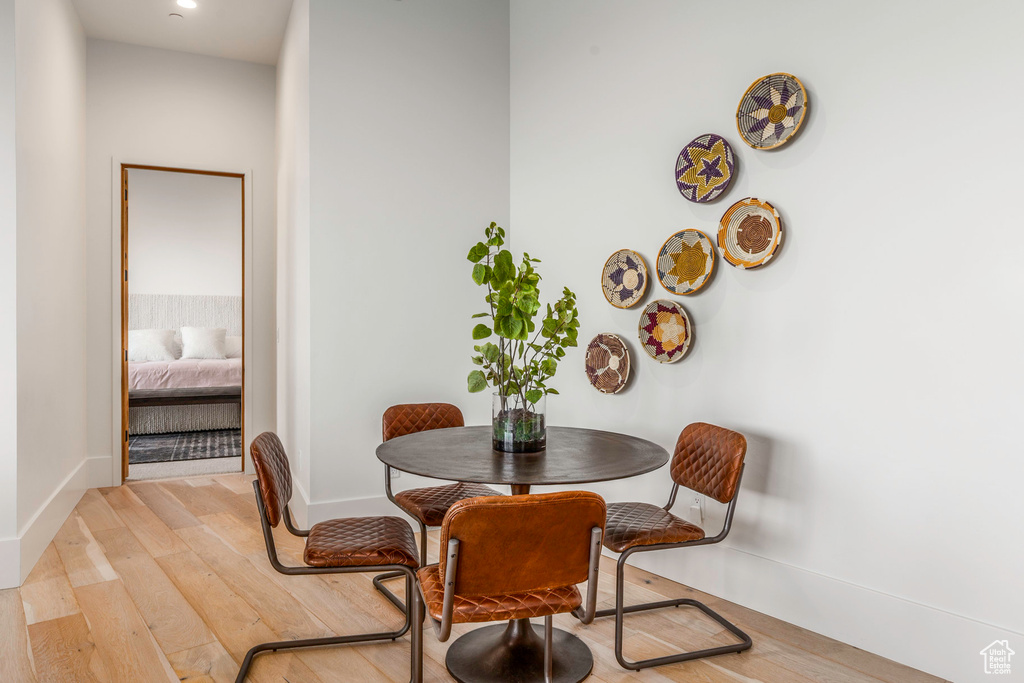 Dining room featuring light hardwood / wood-style floors