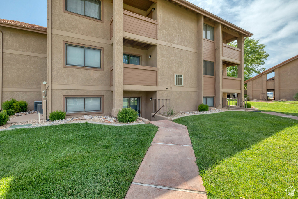 View of property with central AC