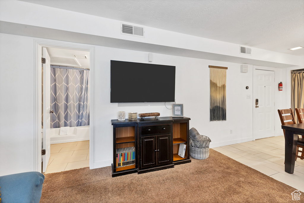 View of carpeted living room