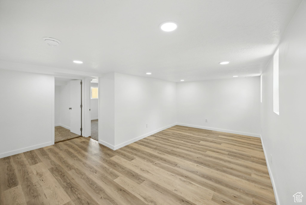 Interior space featuring light hardwood / wood-style flooring