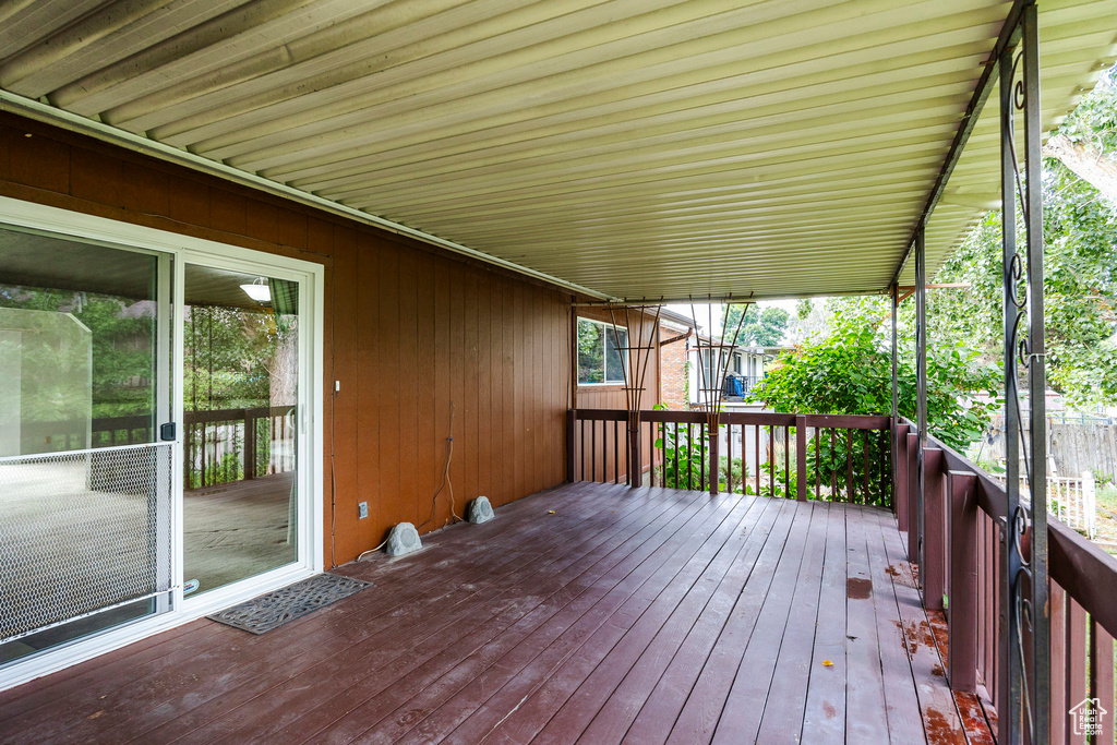 View of wooden terrace