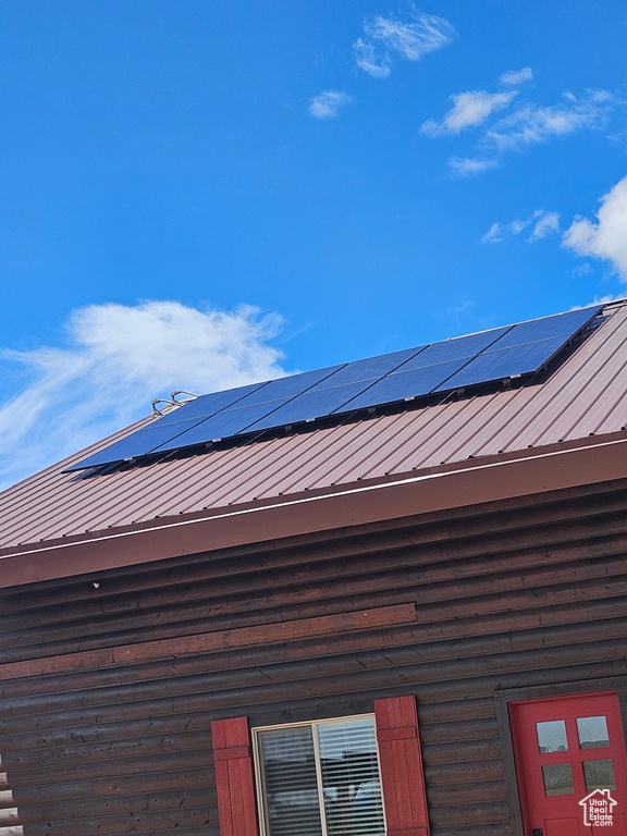 View of home\\\\\\\'s exterior with solar panels