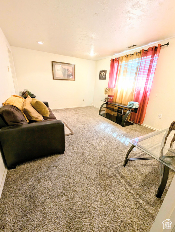 View of carpeted living room