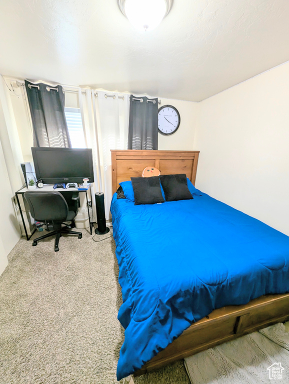 Bedroom featuring carpet floors