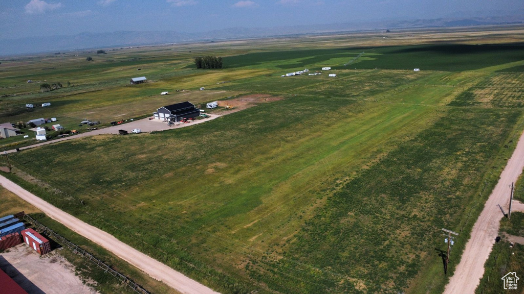 Aerial view with a rural view