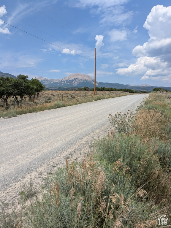 View of road with a mountain view and a rural view