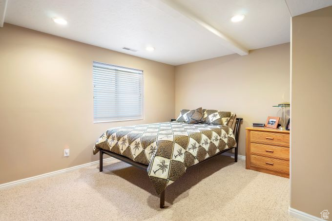 View of carpeted bedroom