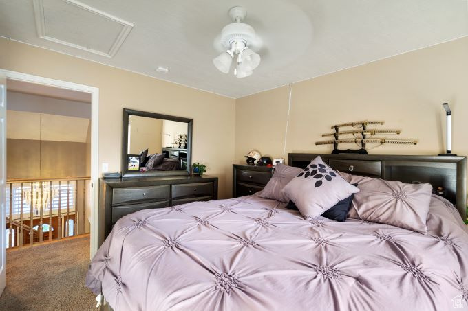 View of carpeted bedroom