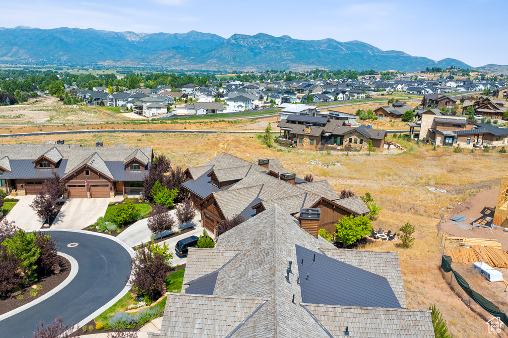 Bird's eye view featuring a mountain view