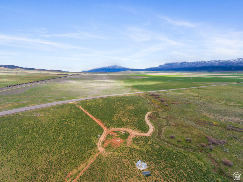 Aerial view featuring a rural view