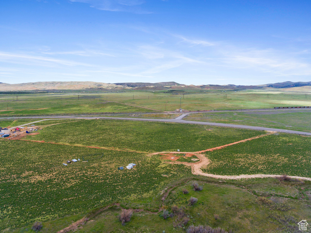 Bird's eye view with a mountain view and a rural view