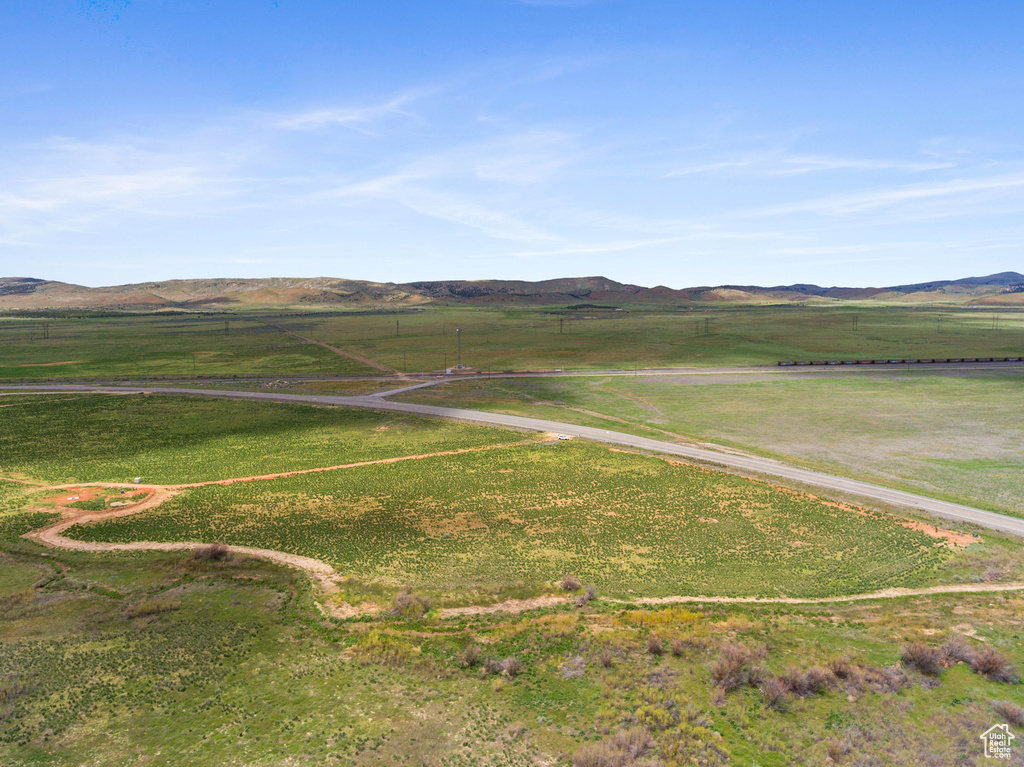 Bird's eye view with a mountain view and a rural view