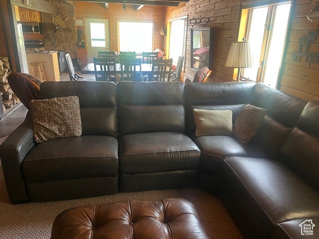 Living area with plenty of natural light