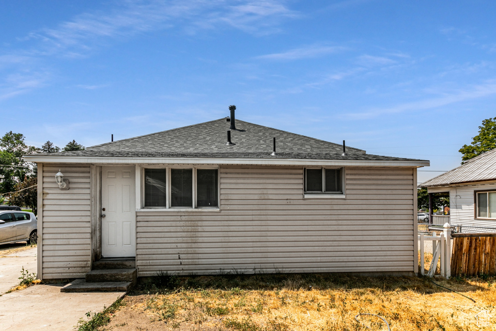 View of back of property