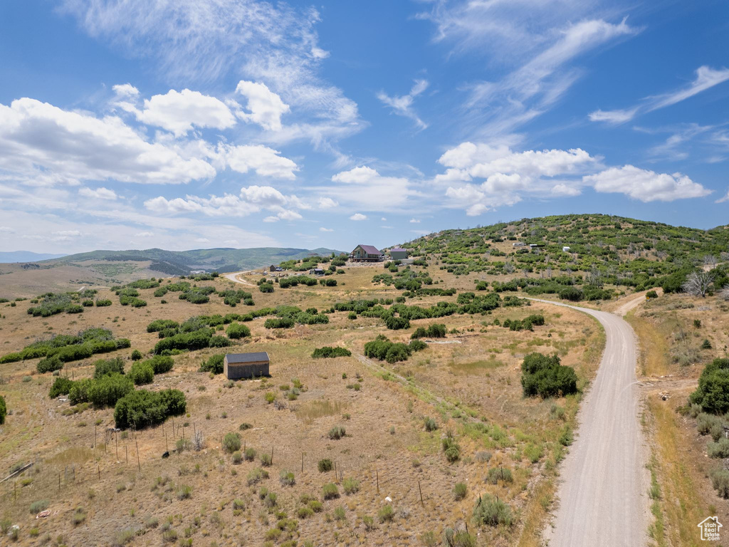 View of mountain feature with a rural view