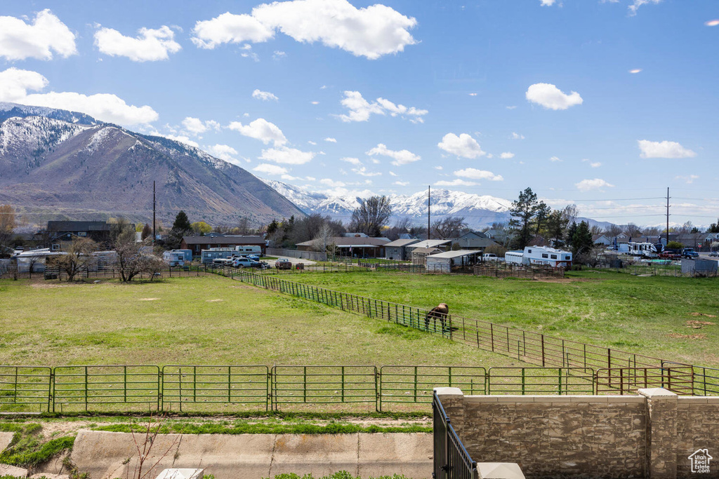 View of mountain feature featuring a rural view