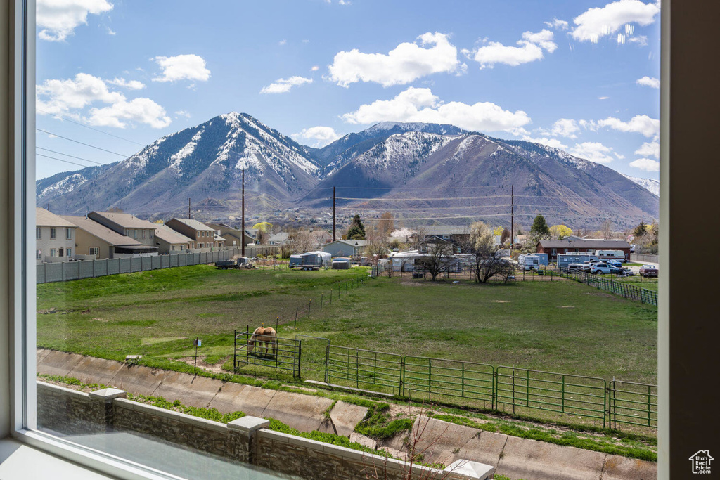 Mountain view with a rural view