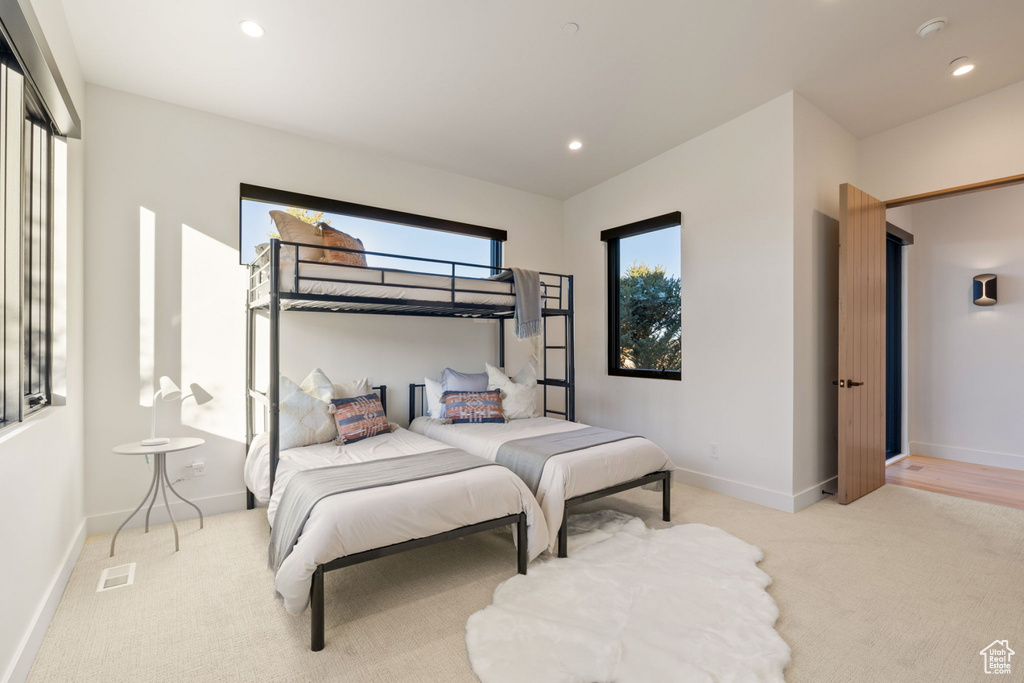 View of carpeted bedroom