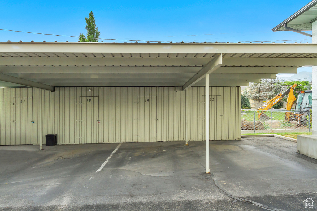 Garage with a carport