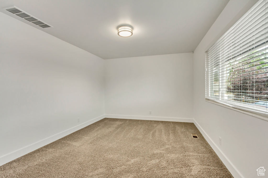 View of carpeted spare room