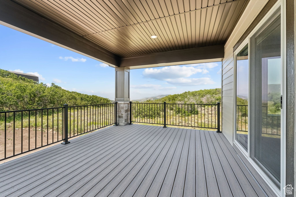 View of wooden deck