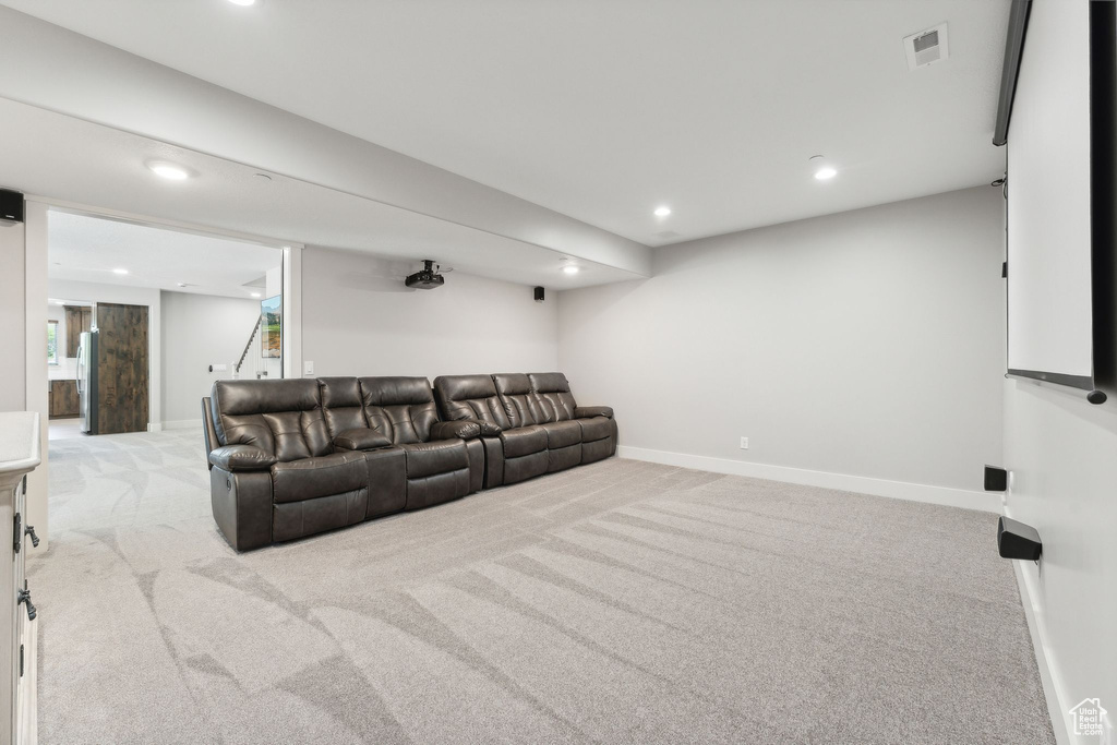 View of carpeted living room