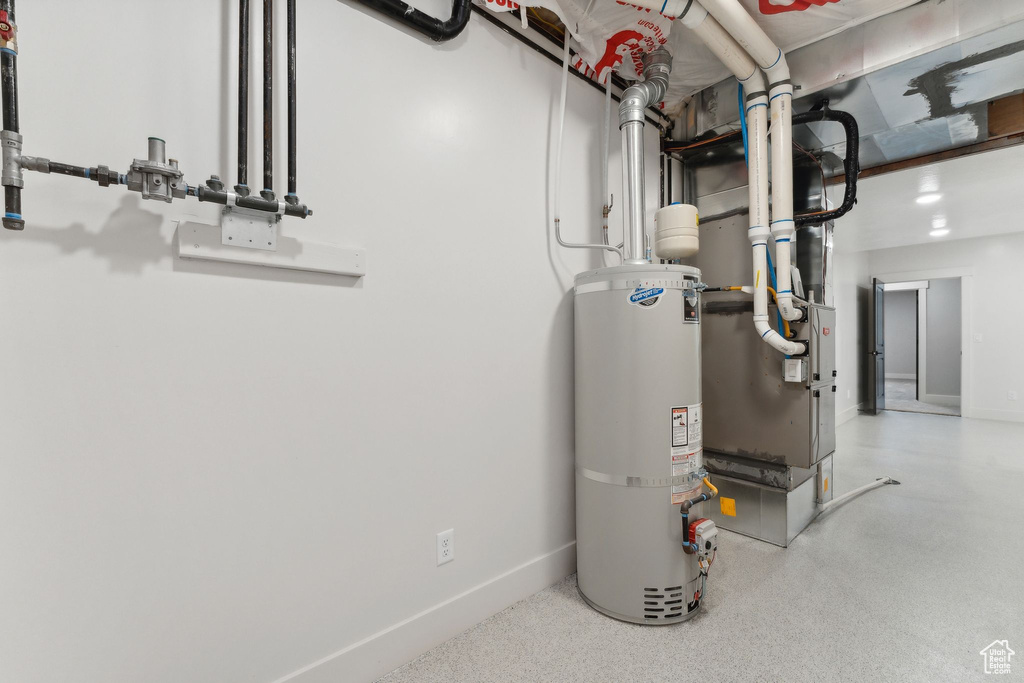 Utilities with secured water heater