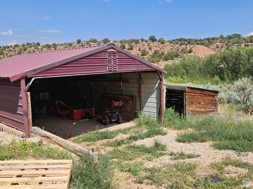 View of outdoor structure