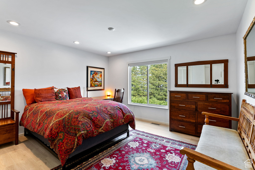 Bedroom featuring light hardwood / wood-style flooring