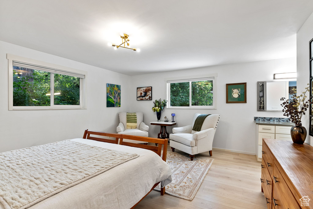 Bedroom featuring light wood-type flooring