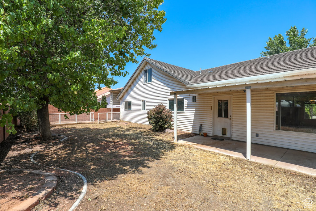 View of yard featuring a patio